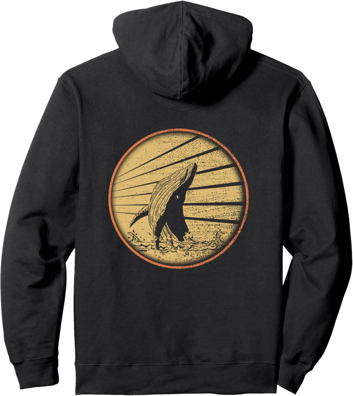 klassischer Buckelwal Pullover Hoodie