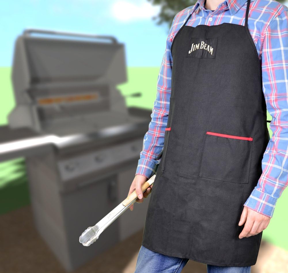 Jim Beam Gusseisenpfanne 3-in-1 - viereckige Pfanne mit drei Kammern für Fleisch, Gemüse, Saucen - S