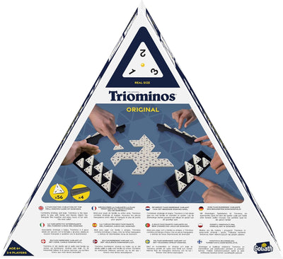 Goliath - TRIOMINOS Original, Brettspiele ab 6 Jahren, Strategie- und Denkspiel mit Dreiecksdominos,