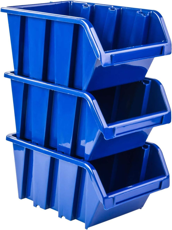 PAFEN Wandregal Stapelboxen - 772 x 780 mm – 81 Stück Boxen Werkstatt Lagersystem Schüttenregal (Bla