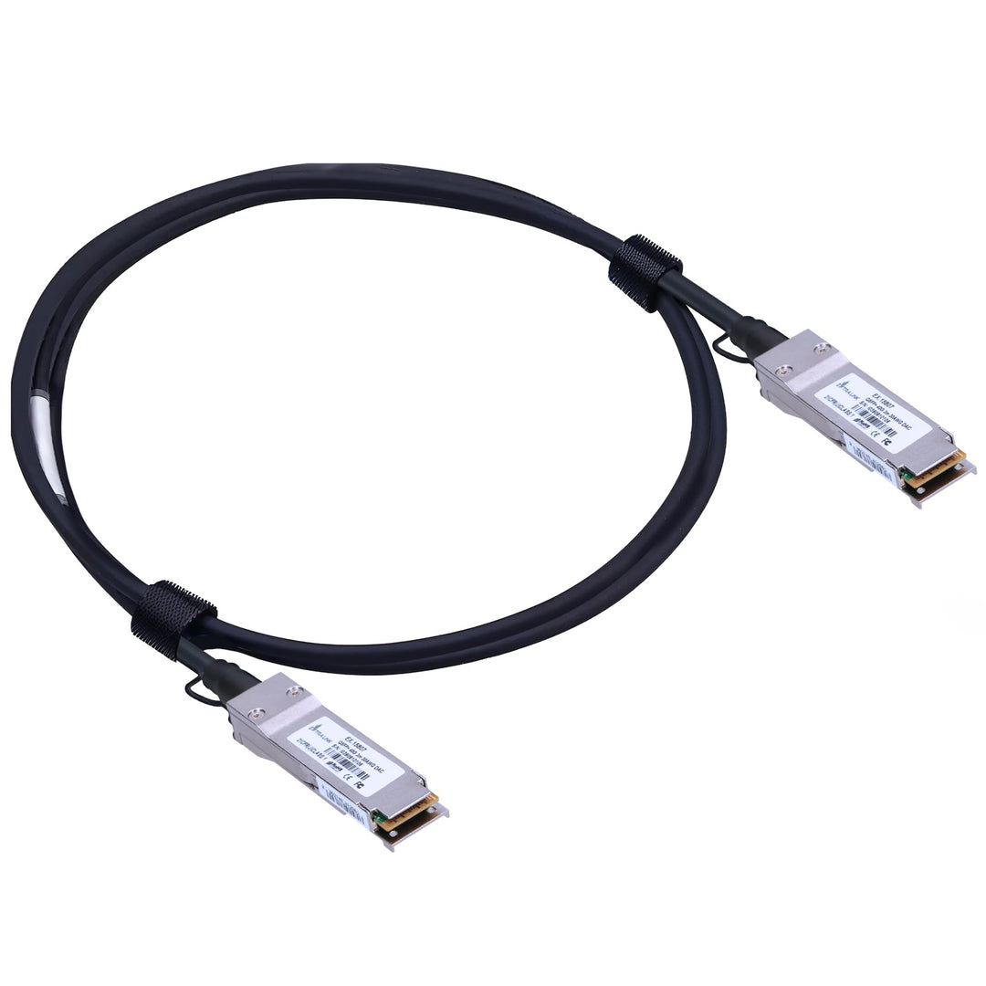 Extralink DAC QSFP+ Kabel 3m – Passives Twinax Kabel 40Gbit, QSFP+ zu QSFP+, MSA kompatibel, für Ubi