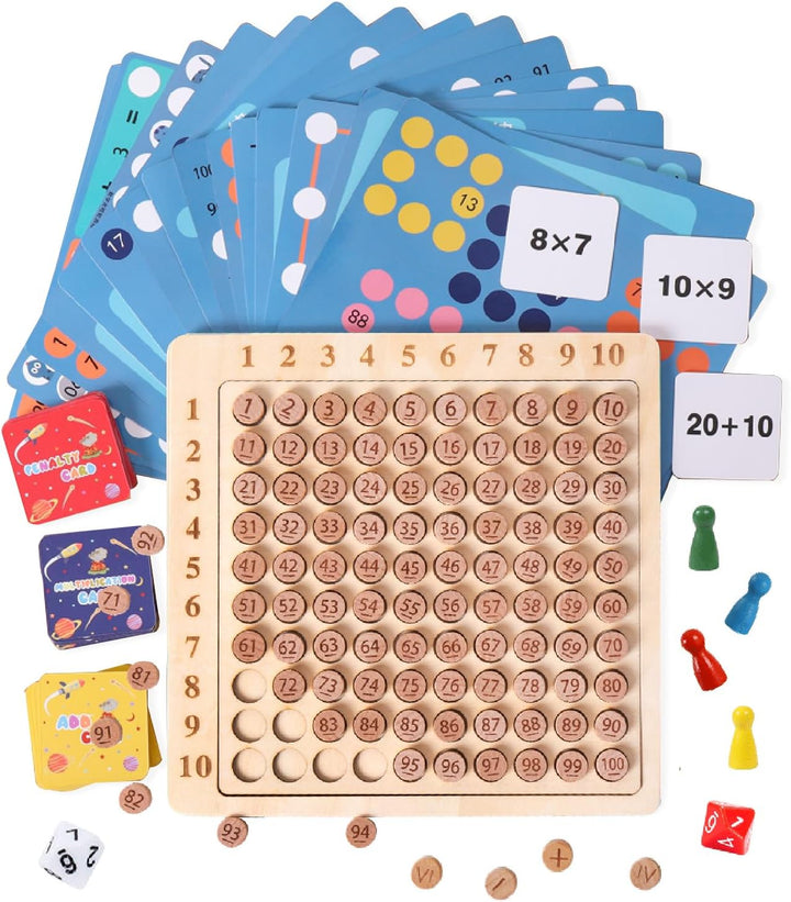 Mathe Spielzeug für Kinder,Holz Mathematik Montessori Spielzeug,Holz Montessori multiplikationsbrett