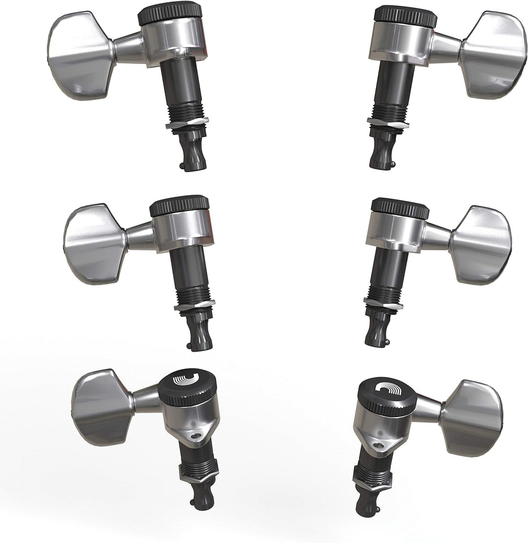 Planet Waves PWAT-331L 6 (3+3 version) Auto-Trim Tuning Machines - Chrome Finish, 15.9 x 10.8 x 5.1