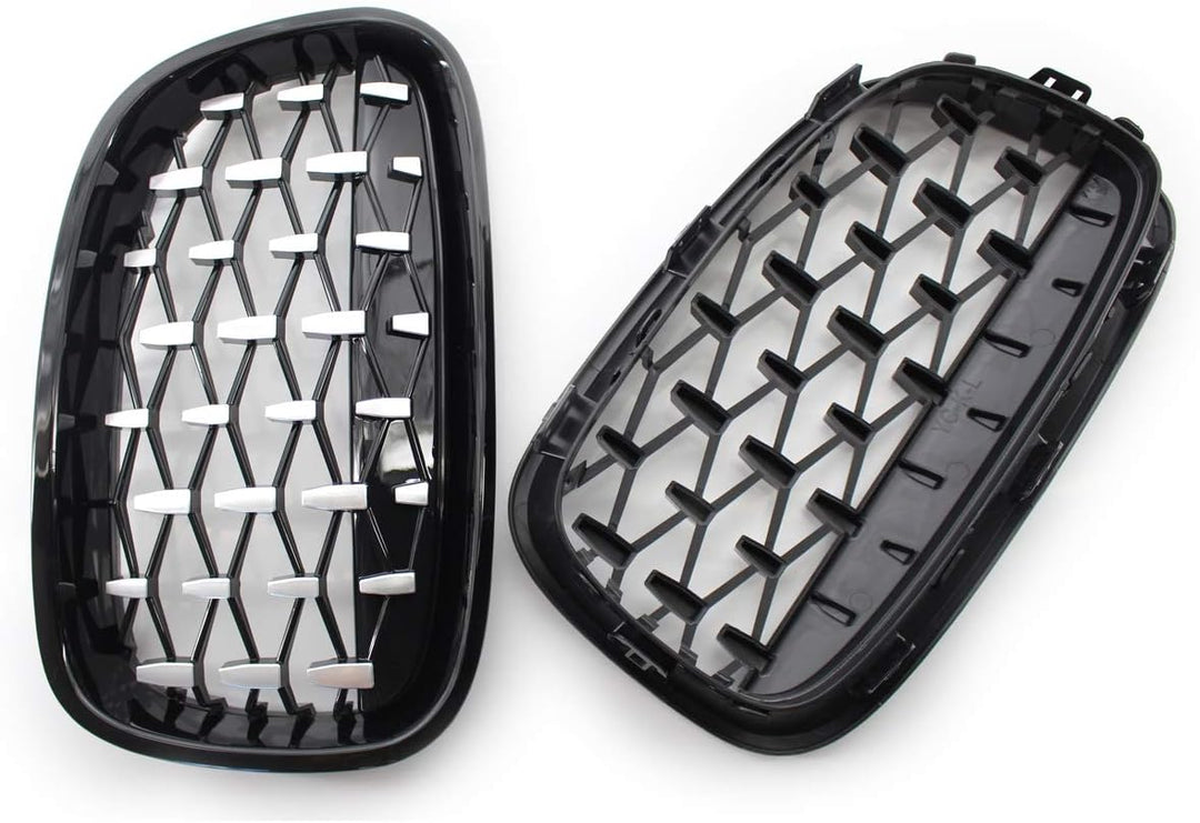 GSRECY Für F20 F21 1 Series 2011-2014 Nieren-Stossstange vor dem Facelift schwarz glänzend Grill gri