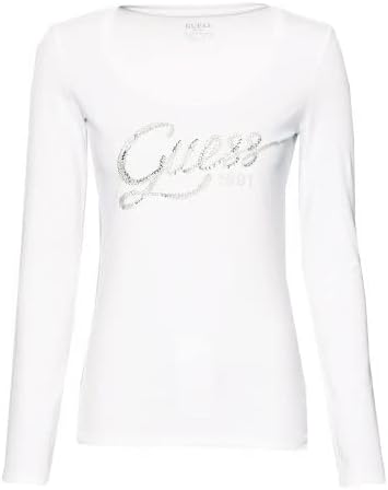 GUESS Damen Shirt Bryanna M G011 Pure White, M G011 Pure White