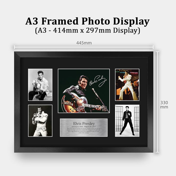 HWC Trading FR A3 Elvis Presley Musician The King Geschenke Gedruckt Signiert Autogramm Bild Für Mus