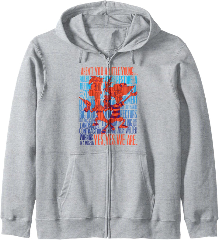 Disney Phineas und Ferb A Little Young Text Stack Silhouette Kapuzenjacke