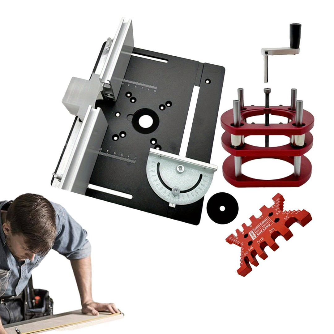 Oberfräsen-Liftsystem,Präzisions-Oberfräsen-Lift | Oberfräsenlift aus Aluminium mit Oberplatte,Tisch