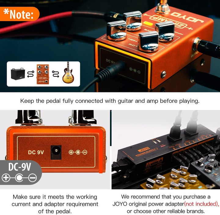 JOYO Overdrive Pedal R Series OD Pedal Rock Kompression Tone mit Gain COMP für E-Gitarren-Effekt (ZI