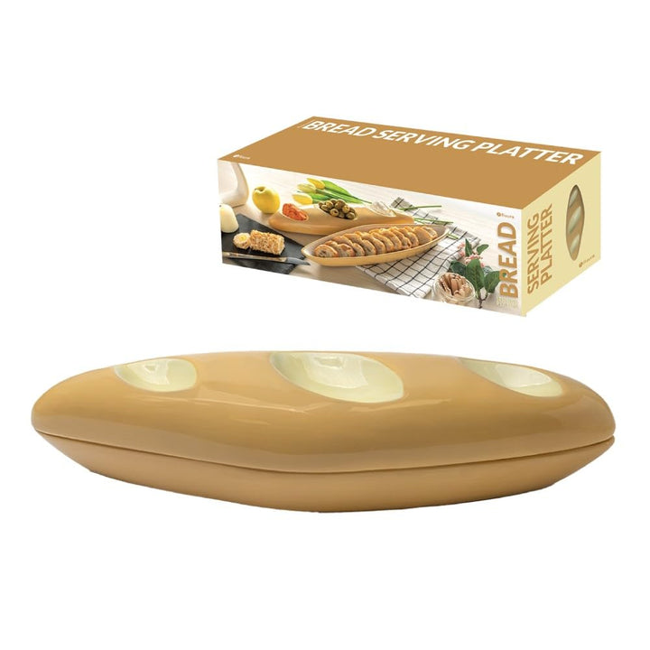 FISURA - Brotbar Teller Original Snackteller Snackteller in Form einer Brotbar Porzellan Vorspeisent