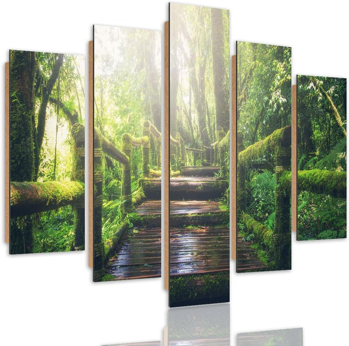 Feeby. Wandbild - 5 Teile - Deco Bild, gedrucktes Bild, Foto, Deco Panel, XXL, 5-Teilig, Typ A, 150x