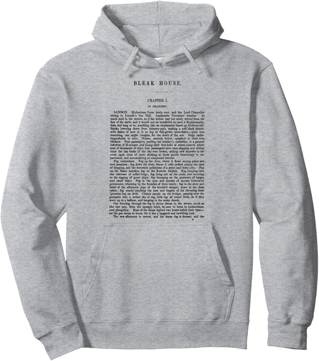 Bleak House Charles Dickens First Page Pullover Hoodie