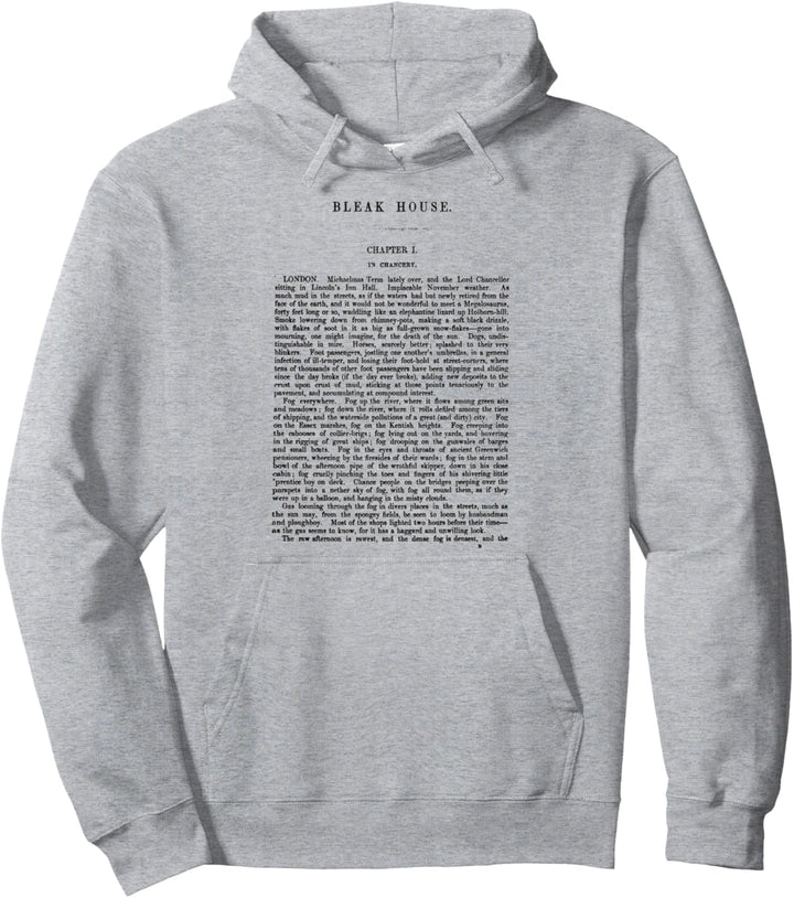 Bleak House Charles Dickens First Page Pullover Hoodie