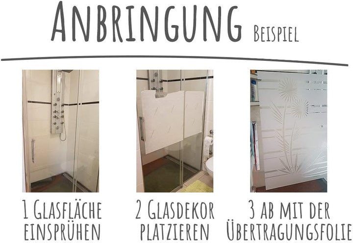 GRAZDesign Fensterfolie Milchglas selbstklebend - Blickdichte Sichtschutzfolie Glasfolie/Motiv: viel