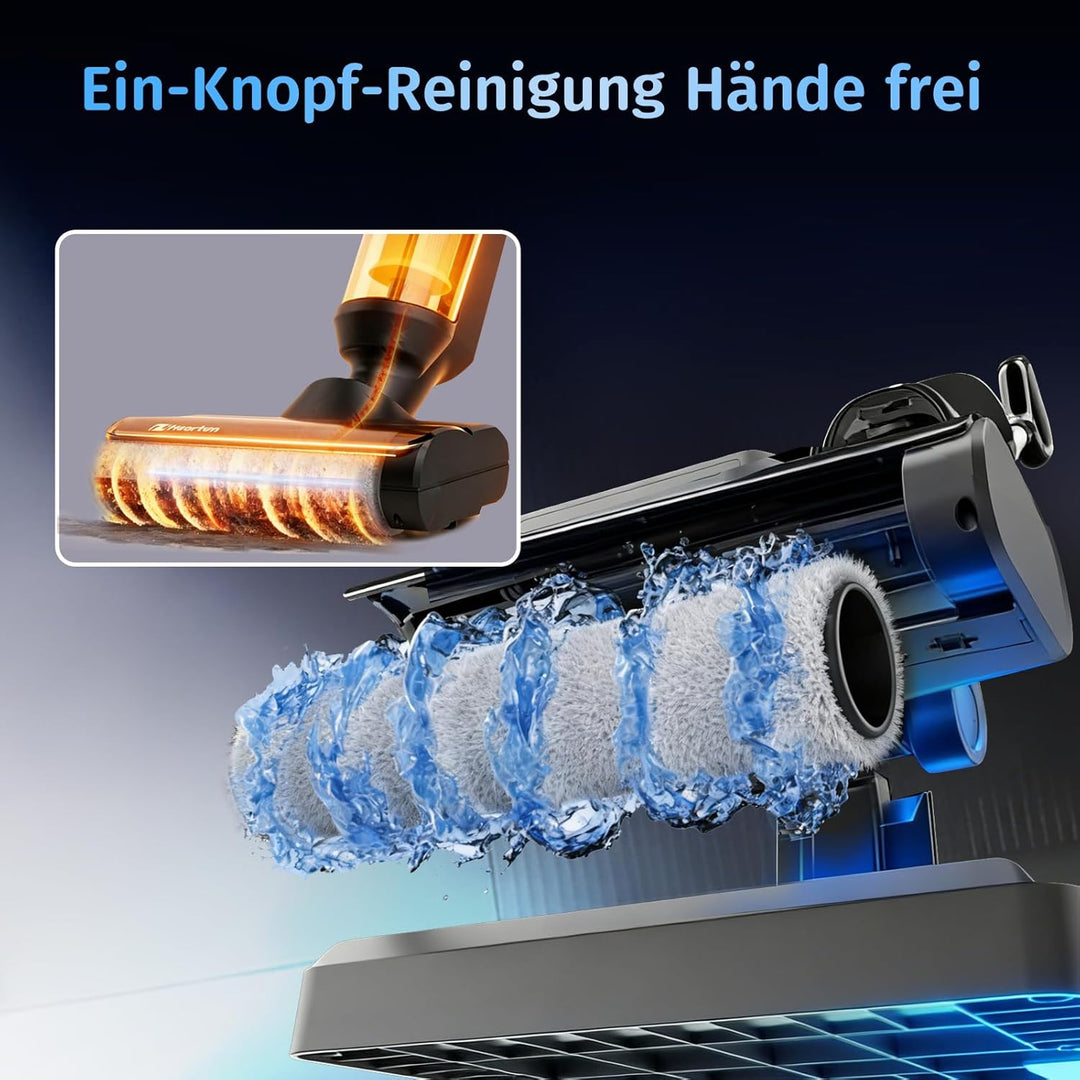 Hearten Nass Trockensauger, Selbstreinigung, Saugwischer Smart 3 in 1, Staubsauger mit Wischfunktion