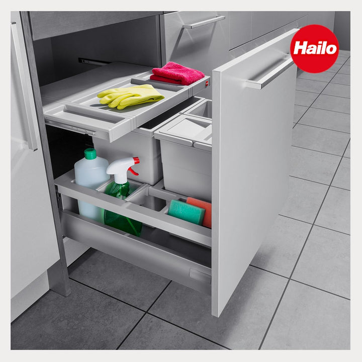 Hailo 1109749 Multideckel 600 signal Hellgrau für Hailo SEPARATO K 60 Abfallsorter, Single