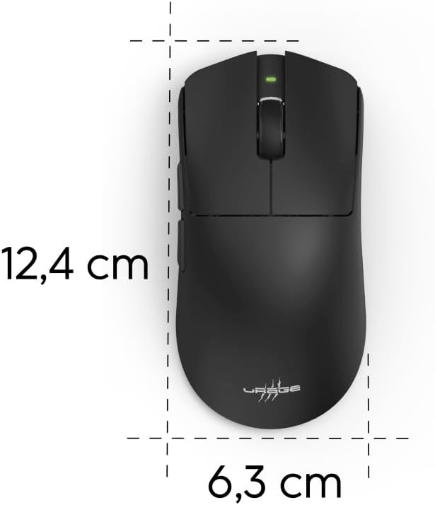 uRage Gaming-Maus „Reaper 820 Wireless“, 57g, 8.000 Hz, 26.000 DPI | Leicht, schwarz, Polling Rate,