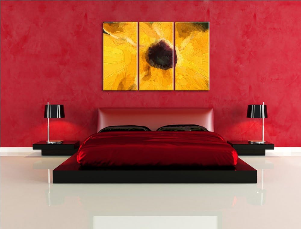 schöne Thunbergie NewArt 3-Teiler Leinwandbild 120x80 Bild auf Leinwand, XXL riesige Bilder fertig g