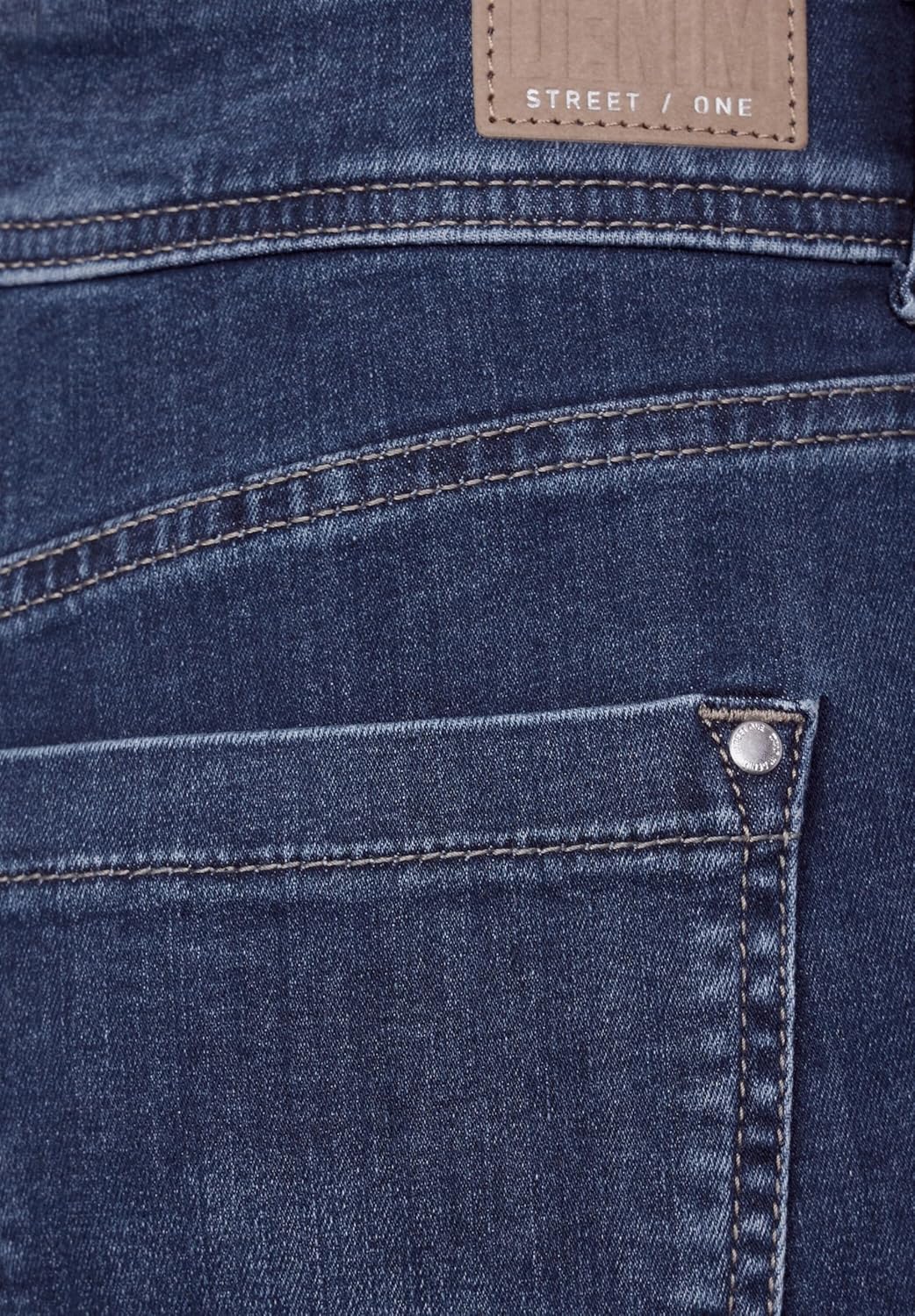 Street One Damen Slim Fit Jeans 25W / 32L Brilliant Indigo Random Wash, 25W / 32L Brilliant Indigo R