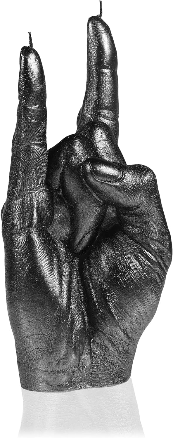 Candellana Hand RCK Kerze - Hand Figur - Coole Deko - Gothic Deko - Grunge Deko Kerze - Heavy Metal
