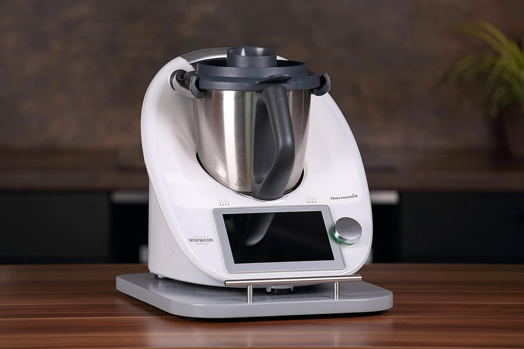 GZ-Design Premium Gleitbrett für Thermomix TM5/TM6 - Edelstahlgriff - Zubehör - Holz - Buche - Made