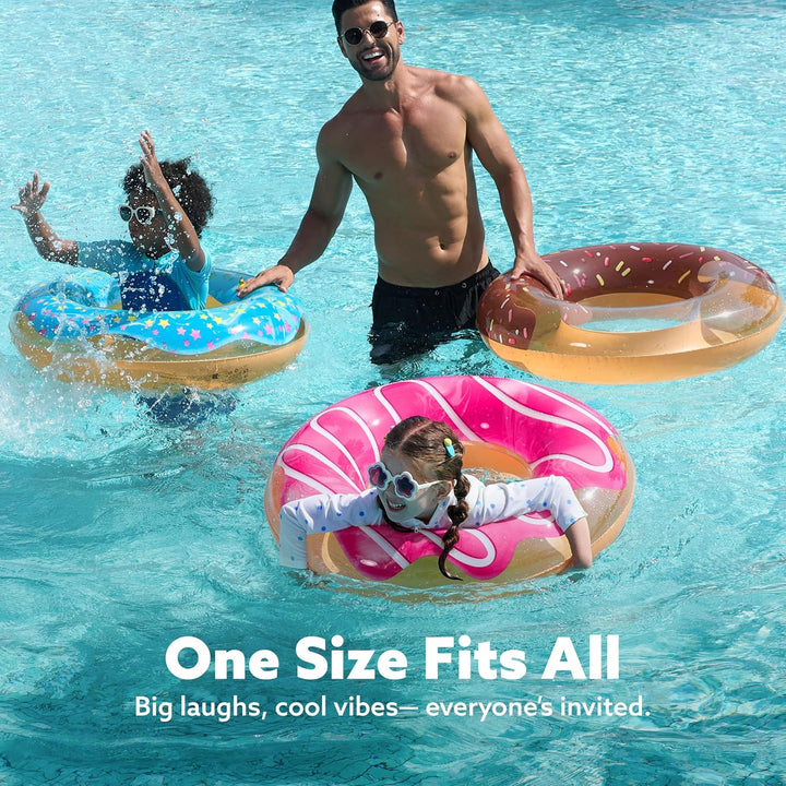 JOYIN 3 Pack Aufblasbarer Schwimmreifen mit Glitzern 32.5"/82.55cm, Schwimmring, Sommer Wasser Schwi