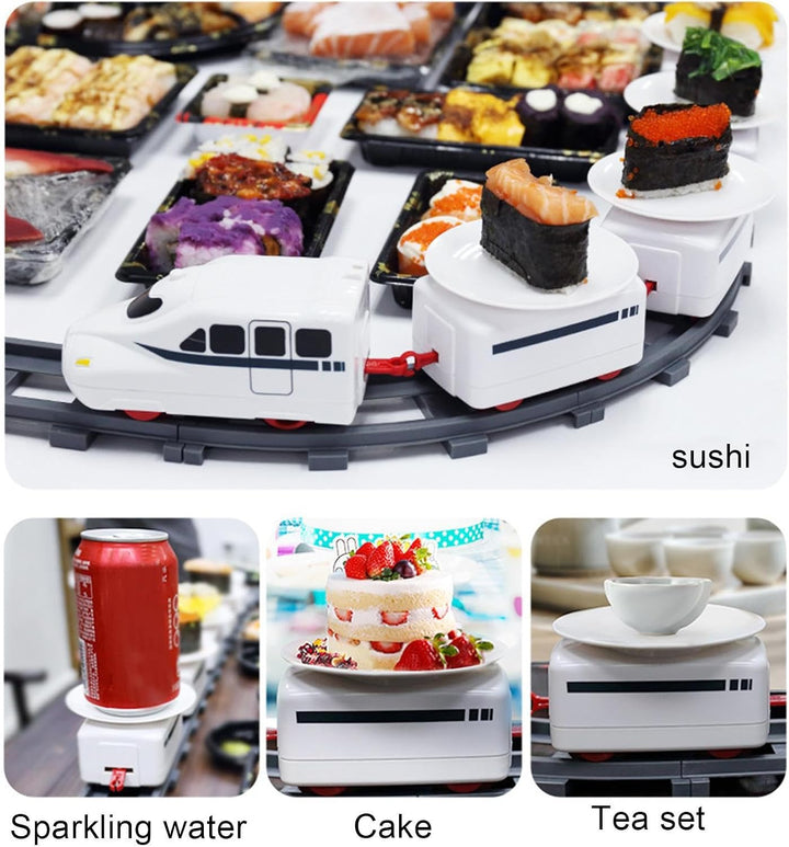 Sushi-Zug für Esstisch,Batteriebetriebenes rotierendes Zugset | Eisenbahnschienen-Set für Kinder, un
