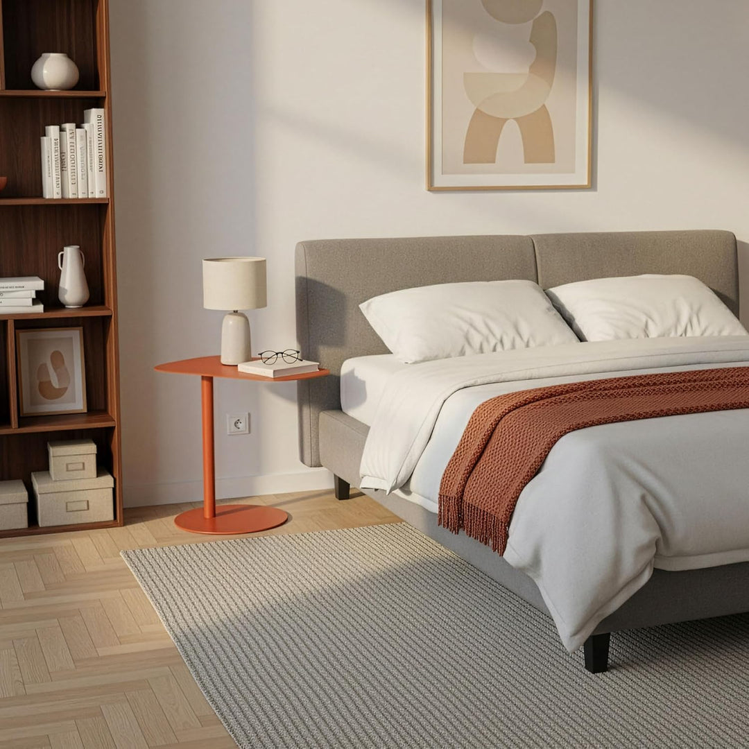 [en.casa] Beistelltisch Nastätten Gartentisch Couchtisch mit Metallgestell Sofatisch modernes Design