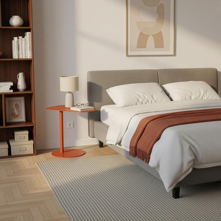 [en.casa] Beistelltisch Nastätten Gartentisch Couchtisch mit Metallgestell Sofatisch modernes Design