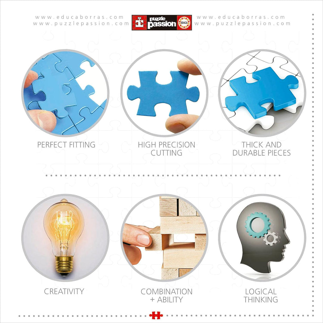 Educa 19051, Colmar, 3000 Teile Puzzle für Erwachsene und Kinder ab 14 Jahren, Frankreich, Elsass