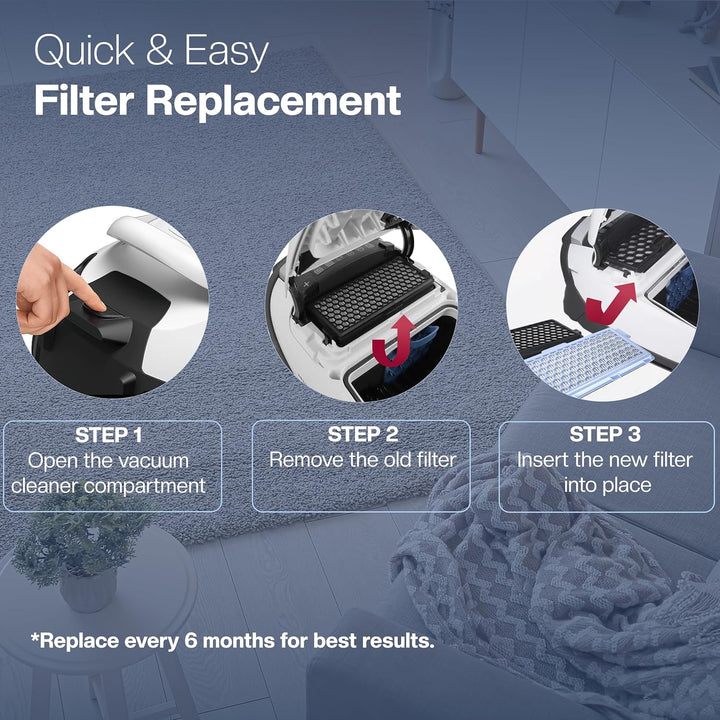 3 Filter für Miele Staubsauger [Compact C1 & C2, Complete C2 & C3, S8340] – 3 HEPA Filter und 3 Moto