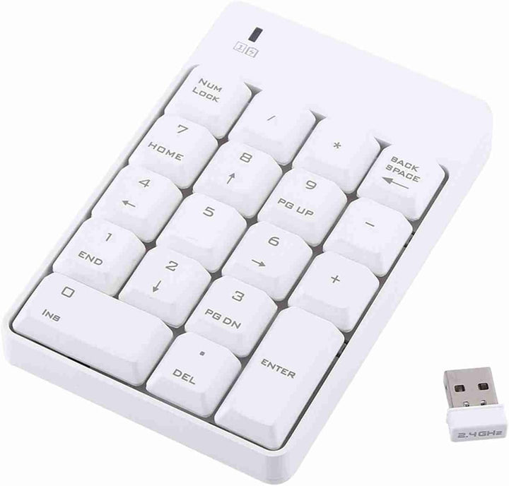 Wireless USB Numpad, 2,4 GHz -Nummer Tastatur -Kompakt -Design für Notebook -Benutzer, Kompatibel mi