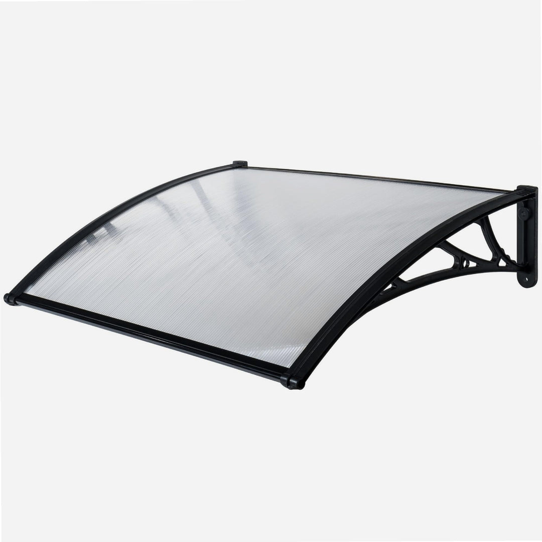 Werkapro Markise Polycarbonat 80 x 100 cm schwarz, 100 cm