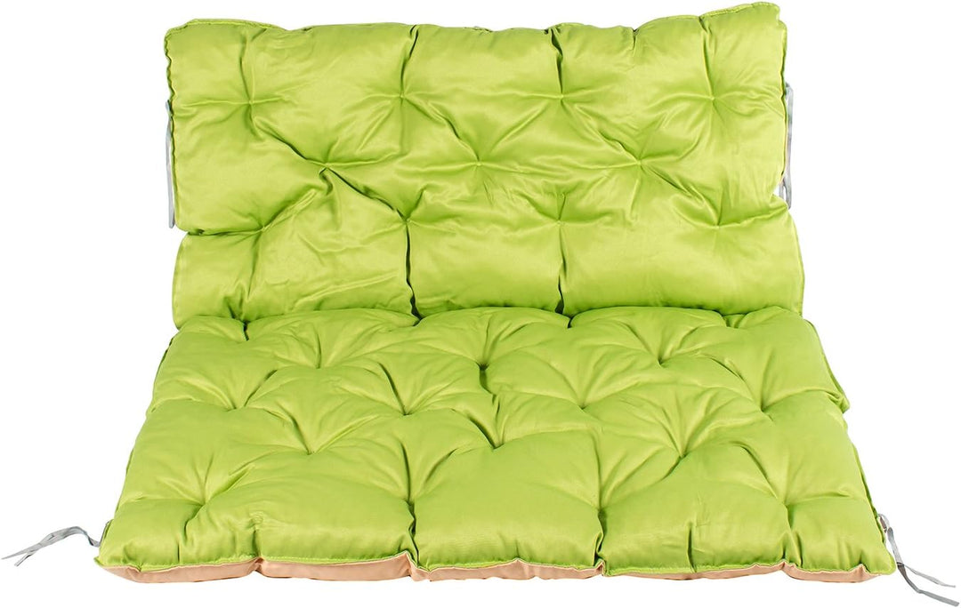 HOMECALL Wendekissen für Gartenpalette mit Rückenlehne, ca. 120 x 140 x 12 cm, mehrfarbig Grün/Beige