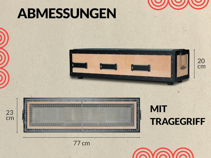 Konro Grill – traditioneller japanischer Holzkohlegrill aus natürlichem Diatomit Sedimentgestein – i