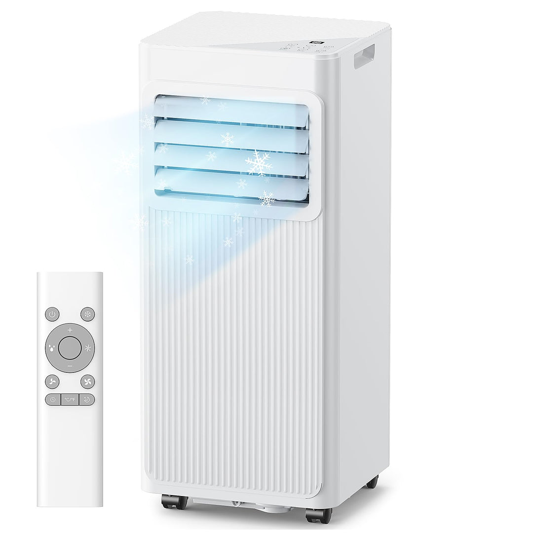 Mobile Klimaanlage 7000 BTU, 4-in-1 Klimagerät mit Abluftschlauch &amp; 4m Fensterabdichtung für Schiebe