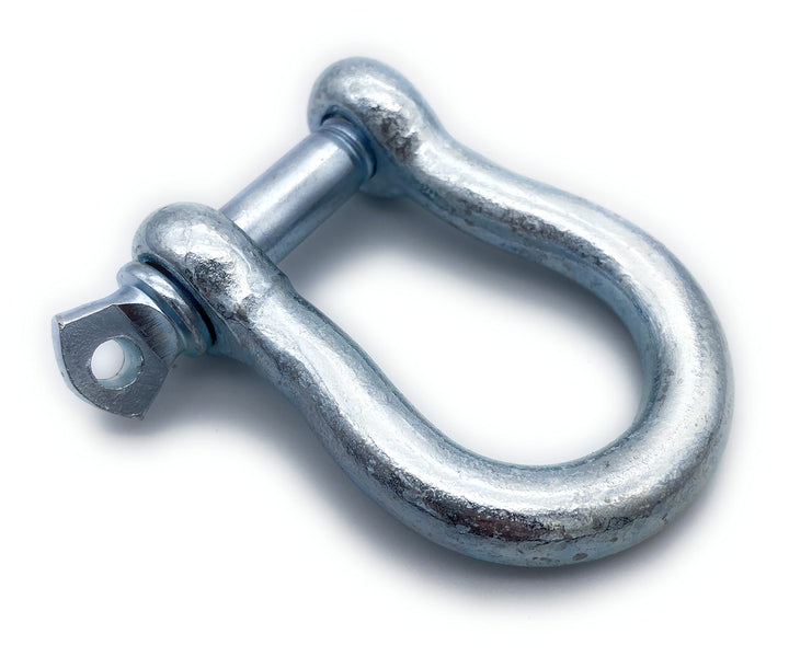 Schäkel geschweifte Form | 10 Stk. Ø 8 mm | EINGEPRÄGTE Tragfähigkeit (WLL): 200kg | Stahl galvanisc