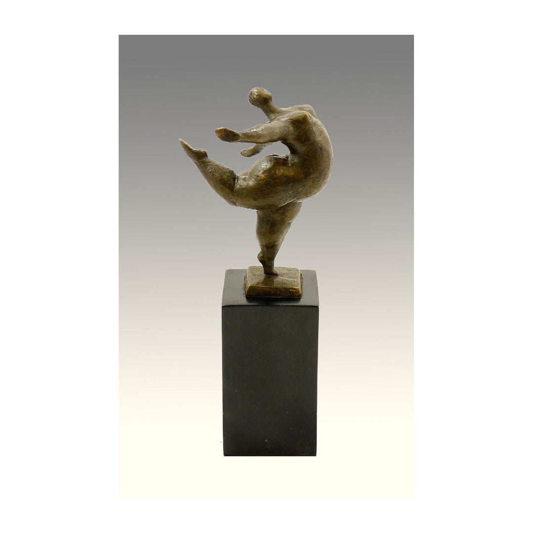 Kunst & Ambiente - Abstrakte Bronzefigur - Beleibte Tänzerin - signiert Milo - Echte Bronze - XXL Tä