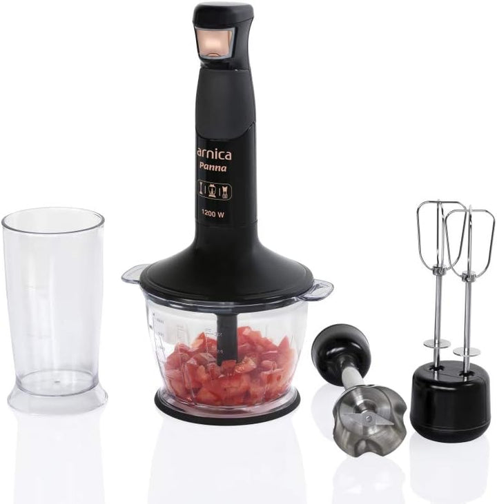 Stabmixer Set Handmixer Blender Pürierstab Schneebesen Zerkleinerer 1200W arnica Panna