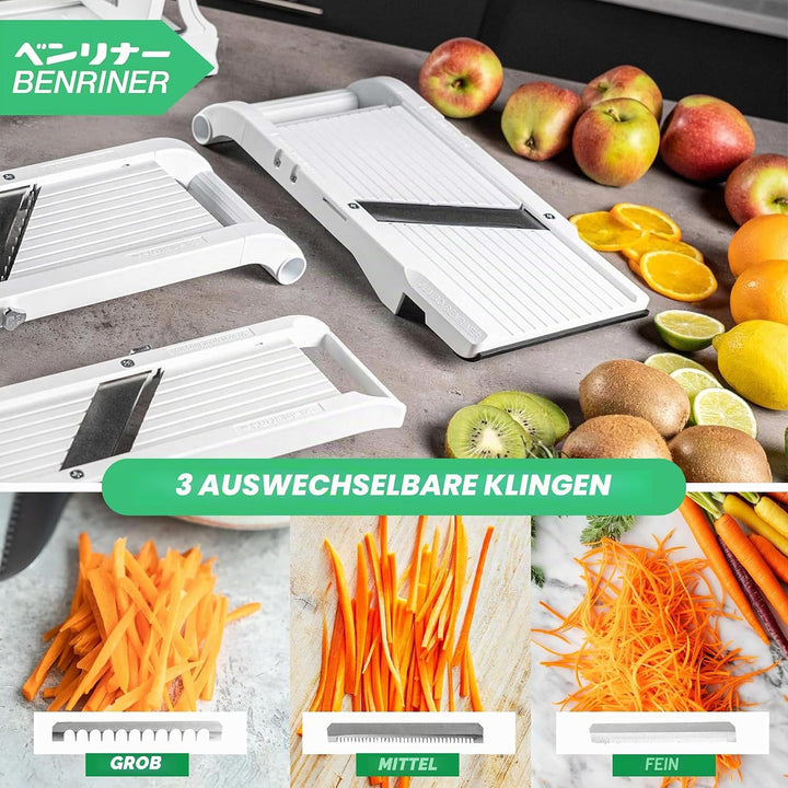 Benriner BN-95W-1 Mandoline, Edelstahl, weiss Weisse Version, Weisse Version