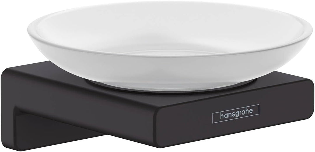 hansgrohe Seifenschale AddStoris, Seifenablage, Mattschwarz Mattschwarz Schale, Mattschwarz Schale