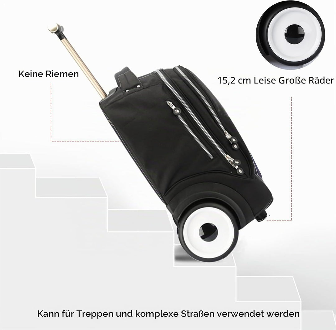 UNIKER Laptoptasche mit Rollen für 15,6 Zoll Laptops, Krankenschwestertasche auf Rädern, T5 (T5 - Fi