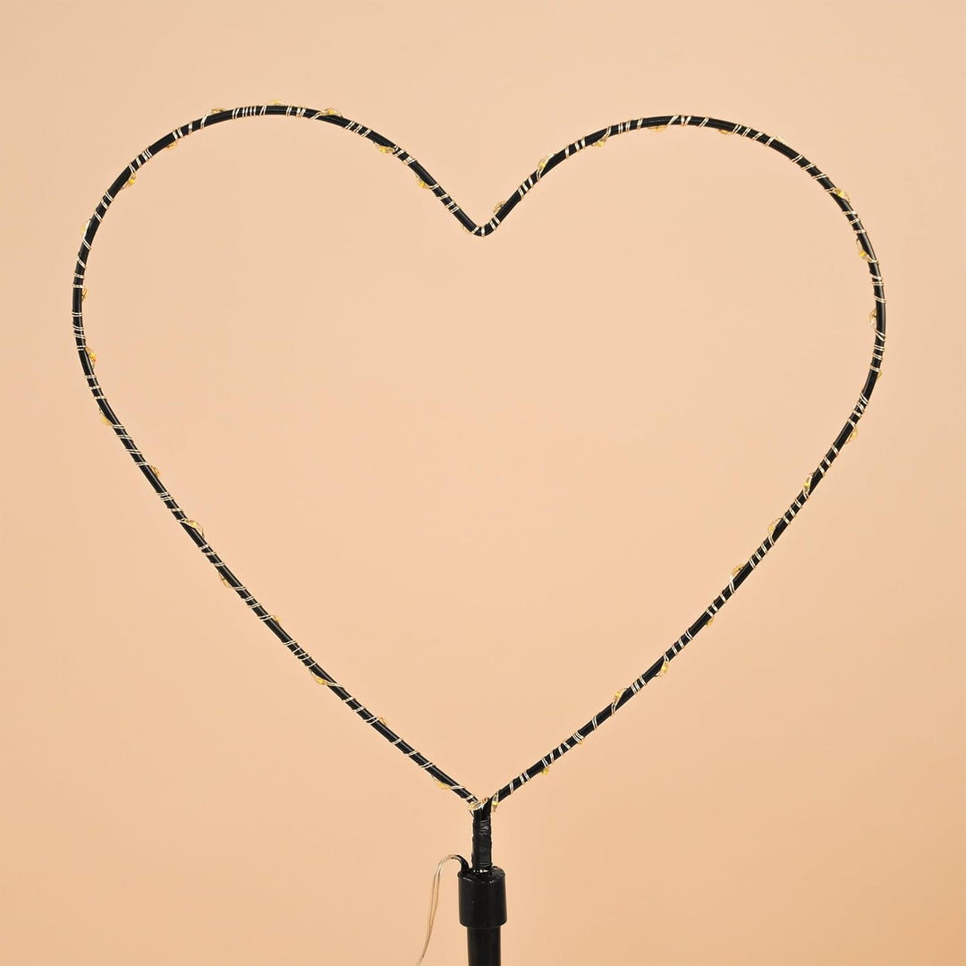 esotec Solar Weihnachtsdeko Herz Trio, 3er Set, LED Gartenstecker, Lichterkette, LiFePo4 Akku, Solar