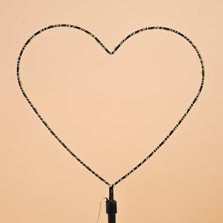 esotec Solar Weihnachtsdeko Herz Trio, 3er Set, LED Gartenstecker, Lichterkette, LiFePo4 Akku, Solar