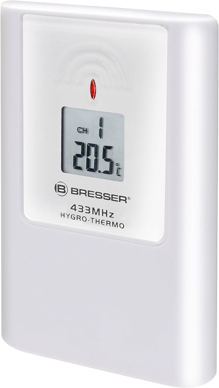 Bresser 7009995 Thermo/Hygro 3 Kanal Aussensensor für TemeoTrend Modelle und MyTime Jumbo Wanduhren