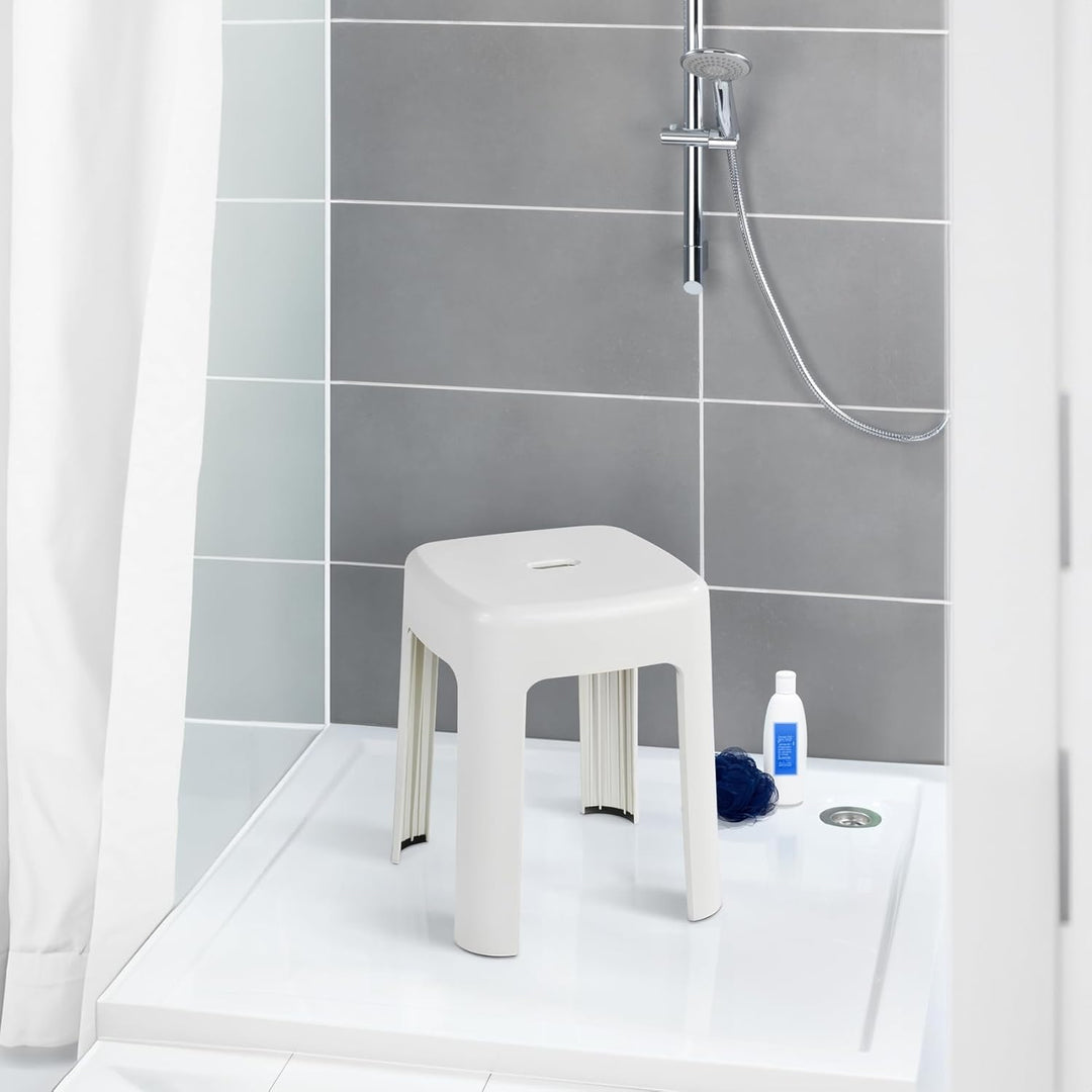 WENKO Hocker Mod. Alaska, Badhocker aus stabilem Kunststoff, belastbar bis 250 kg, Duschhocker, hoch