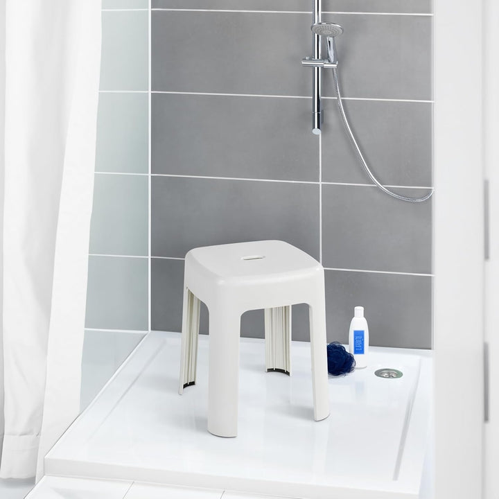 WENKO Hocker Mod. Alaska, Badhocker aus stabilem Kunststoff, belastbar bis 250 kg, Duschhocker, hoch