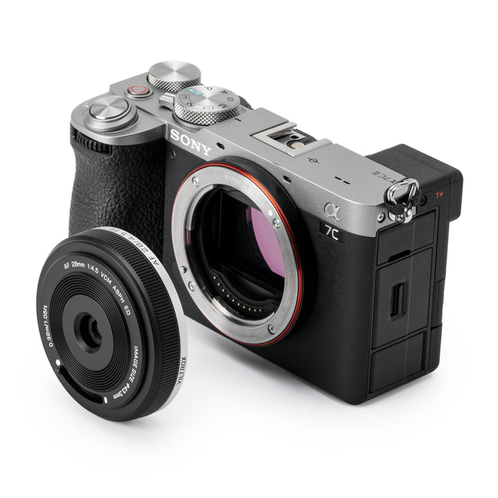 VILTROX 28mm f4.5 Pancake Objektiv für Sony E, Autofokus 28mm f/4.5 FE Chips-Size Ultra-Thin Full Fr