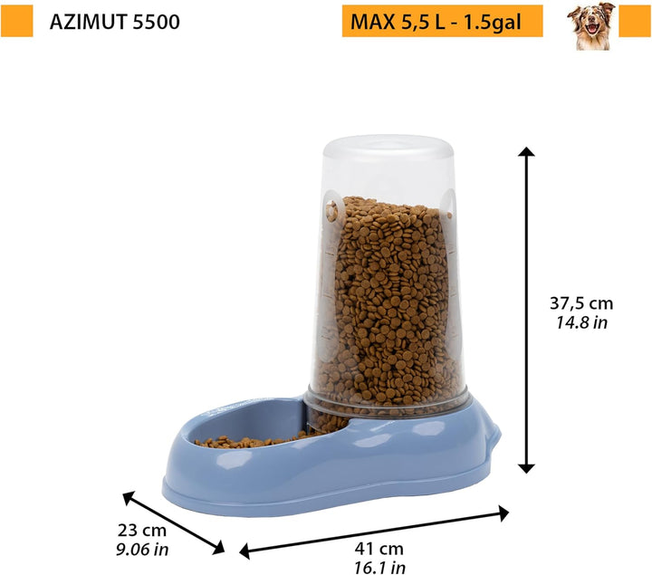Ferplast Dispenser Food or Water for Large Dogs AZIMUT 5500 Pet Dispenser 5,5 Litres Feeder for Dry