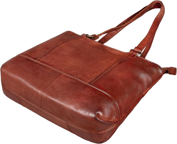 STILORD 'Delilah' Leder Shopper Damen Handtasche Umhängetasche Hobo Bag Retro Schultertasche Lederta
